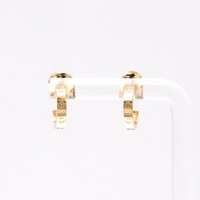 Cartier Baby Love Earrings No Stone Pink Gold (18K) Half Hoop Earrings Pink Gold