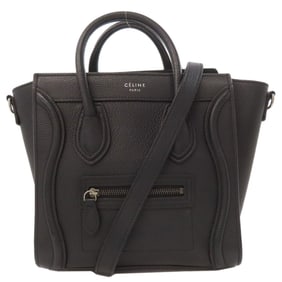 Celine Luggage Nano Handbag Leather Women's CELINE
