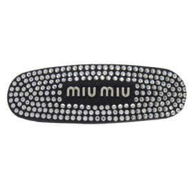 Miu Miu Miu Rhinestone Barrette Canvas/Rhinestone Women's MIUMIU