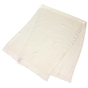 LOUIS VUITTON Etoile Monogram Shimmer M75065 Ivory White Silk Women's Stole