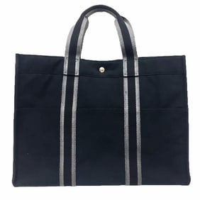 HERMES Foul Tote GM Bag, Hand Tote, Black