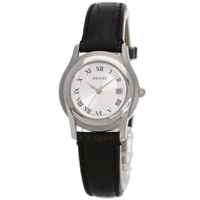 Gucci 5500L Stainless Steel/Leather Women's Watch