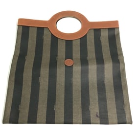 FENDI Pecan Bifold Clutch Bag in PVC/Leather, Green, for Women