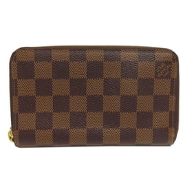 Louis Vuitton N60028 Zippy Compact Wallet, Damier Canvas, Women's