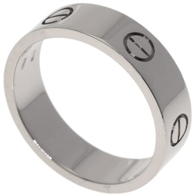 Cartier Love Ring #62 18K White Gold Women's