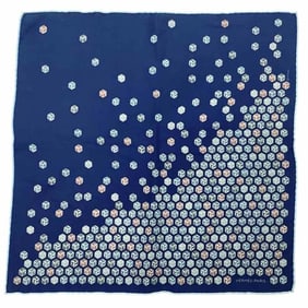 Hermes Hermès Petit Carré 40 Pocket Square Scarf/Muffler, POCHETTE TWILL, Dice Pattern, 100% Silk,