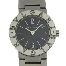 BVLGARI Bzero1 Watch, BZero1 BB23SS, Stainless Steel, Quartz Movement, Analog Display, Black Dial,