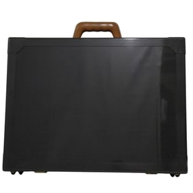 Hermes Hermès Espace GM Trunk Attache Case, Carbon Fiber and Leather, Black, N456/500, Snap Lock,
