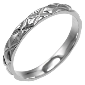 CHANEL Matelasse Ring, Size 24, 18K White Gold, Approx. 4.42g