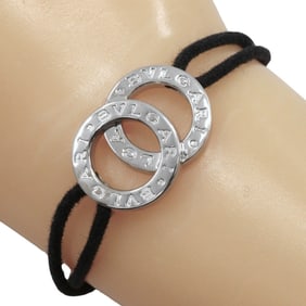 BVLGARI Bracelet Double Silver 925 Black Approx. 11.2g Unisex