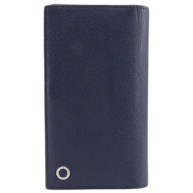 BVLGARI long wallet leather black/green men's