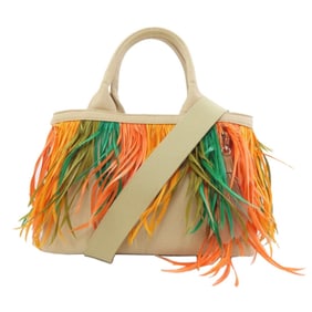 Prada 1BG439 Canapa Plume Handbag Canvas Women's PRADA