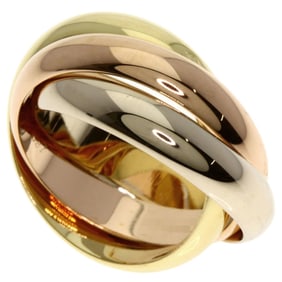 Cartier Trinity MM #48 Ring, 18K Yellow Gold/18KPG/18KWG, Women's