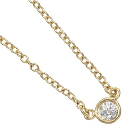Tiffany & Co. By the Yard necklace, top width approximately 3.5mm, 18KYG yellow gold, diamonds 1.8g.