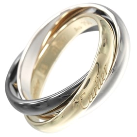 Cartier Trinity Ring, Size 8.5, 2.8mm Band, 18K White Gold and Ceramic, Approx. 5.6g