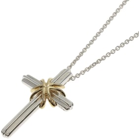 Tiffany Signature Cross Necklace in 18K White Gold for Women. TIFFANY & Co.