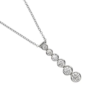 Tiffany & Co. Jazz Drop Necklace in Platinum (Pt950) with 6 Diamonds, Approx. 4.7g