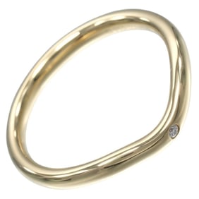 Tiffany & Co. ring with a curved band, size 9, 2mm model, 18KYG yellow gold, and diamonds,