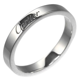 Cartier C de Engraved Ring, Size 13.5, Pt950 Platinum, Approx. 5.3g