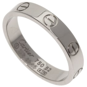Cartier Mini Love Ring #52 18K White Gold Women's