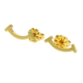 Tiffany T Smile Earrings in 18K Yellow Gold for Women. TIFFANY & Co.