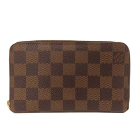 Louis Vuitton N60028 Zippy Compact Wallet, Damier Canvas, Women's