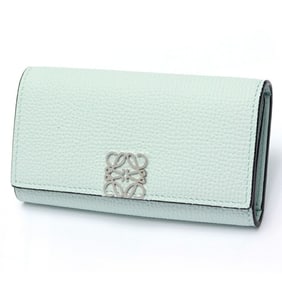 LOEWE Anagram Key Case C821K92X01 Pebble Grain Calf Leather Frozen (Light Blue) S-158949