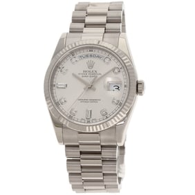 Rolex 118239A Day-Date 10-Piece Diamond Watch in 18K White Gold/18KWG Men's