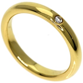 Tiffany & Co. Stacking Band Single Diamond Ring in 18K Yellow Gold for Women.