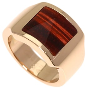 Cartier Santos-Dumont Tiger's Eye #62 Ring in 18K Pink Gold for Women