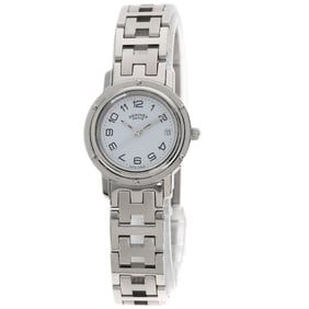 Hermes Hermès Clipper Watch with Old Strap, Stainless Steel/SS, Women's