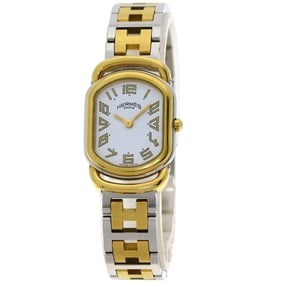 Hermès Rallye Watch with Old Buckle, Stainless Steel/SSxGP, Women's