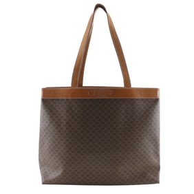 Celine Macadam Tote Bag, Brown PVC and Leather, Women's