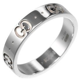 Gucci Icon Ring, size 10.5, 18K White Gold, approximately 3.8g