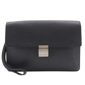 Louis Vuitton Selenga Second Bag M30782 Taiga Ardoise 2001 Black A5 Flap Men's