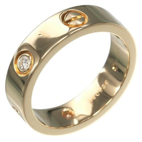 Cartier Love Ring, size 18, 18KYG Yellow Gold, 3-Piece Set with Half Diamonds, Approx. 9.52g