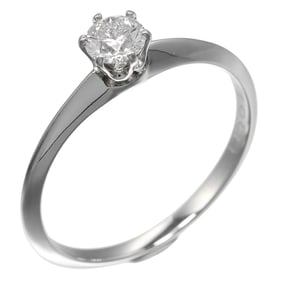 Tiffany & Co. solitaire ring, size 8.5, in platinum (Pt950) with a diamond, weighing approximately