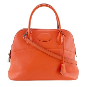 Hermes Hermès Bolide 31 Handbag Shoulder Bag Taurillon Clemence 2017 Orange A 2-way A5 Women's
