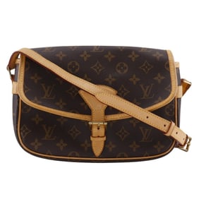 Louis Vuitton Sologne Shoulder Bag M42250 Monogram Canvas 2006 Brown VI0026 Belt Clasp Women's
