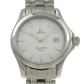 OMEGA Seamaster 120M Watch 2571.21 Stainless Steel 1995 Quartz Analog Display White Dial Women's