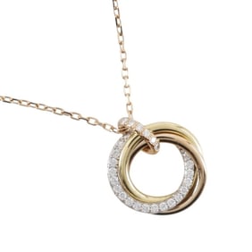 Cartier Trinity Necklace B7224586, 18K Gold (Yellow Gold, Pink and White Gold) with Diamonds,