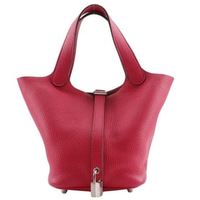 Hermes Hermès Picotin Lock 18 PM handbag in Taurillon Clemence Rose Extreme, 2018, pink, with