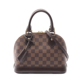 Louis Vuitton Alma BB Handbag, Leather Damier Leather, Women's, Brown, N41221