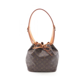 Louis Vuitton Petit Noe Shoulder Bag, PVC-Coated Canvas and Leather, Monogram, Women's, Brown,