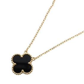 Van Cleef & Arpels Vintage Alhambra Necklace, Onyx, 18K Yellow Gold, Black, Women's, VCARA45800