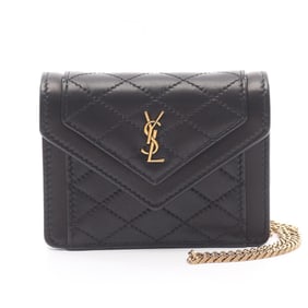 Yves Saint Laurent Saint Laurent Paris Gaby Micro Shoulder Bag, Leather, Women's, Black, 685612