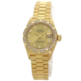 Rolex 69258G Datejust 10-Piece Diamond Watch in 18K Yellow Gold/18KYG/Diamond Women's