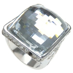 Christian Dior Crystal Rhinestone Ring, Silver, Women's CHRISTIAN DIOR