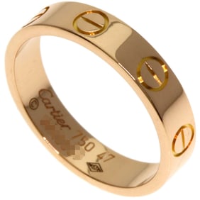 Cartier Mini Love Ring #47 18K Pink Gold Women's
