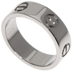 Cartier Love Ring #50 18K White Gold Women's